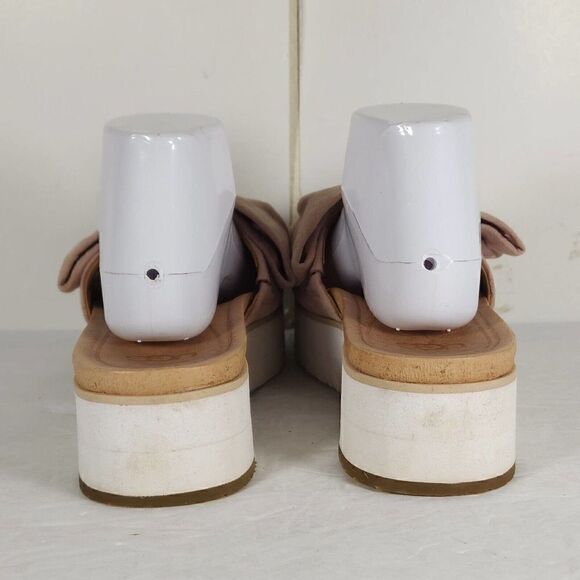 UGG Women's Joan US 10 Pink Suede Bow Open Toe Platform Slide Sandals - Picture 10 of 14